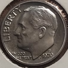 1970 s proof Roosevelt Dime dd