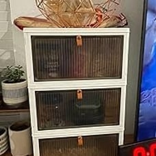 23Qt Storage Organizer 3 Tier, Stackable Storage Boxes Container with Lids