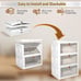 23Qt Storage Organizer 3 Tier, Stackable Storage Boxes Container with Lids