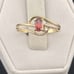 Vintage, ruby and diamond bypass ring 10 karat yellow gold