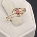 Vintage, ruby and diamond bypass ring 10 karat yellow gold