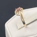 Vintage, ruby and diamond bypass ring 10 karat yellow gold