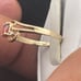 Vintage, ruby and diamond bypass ring 10 karat yellow gold