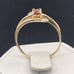 Vintage, ruby and diamond bypass ring 10 karat yellow gold