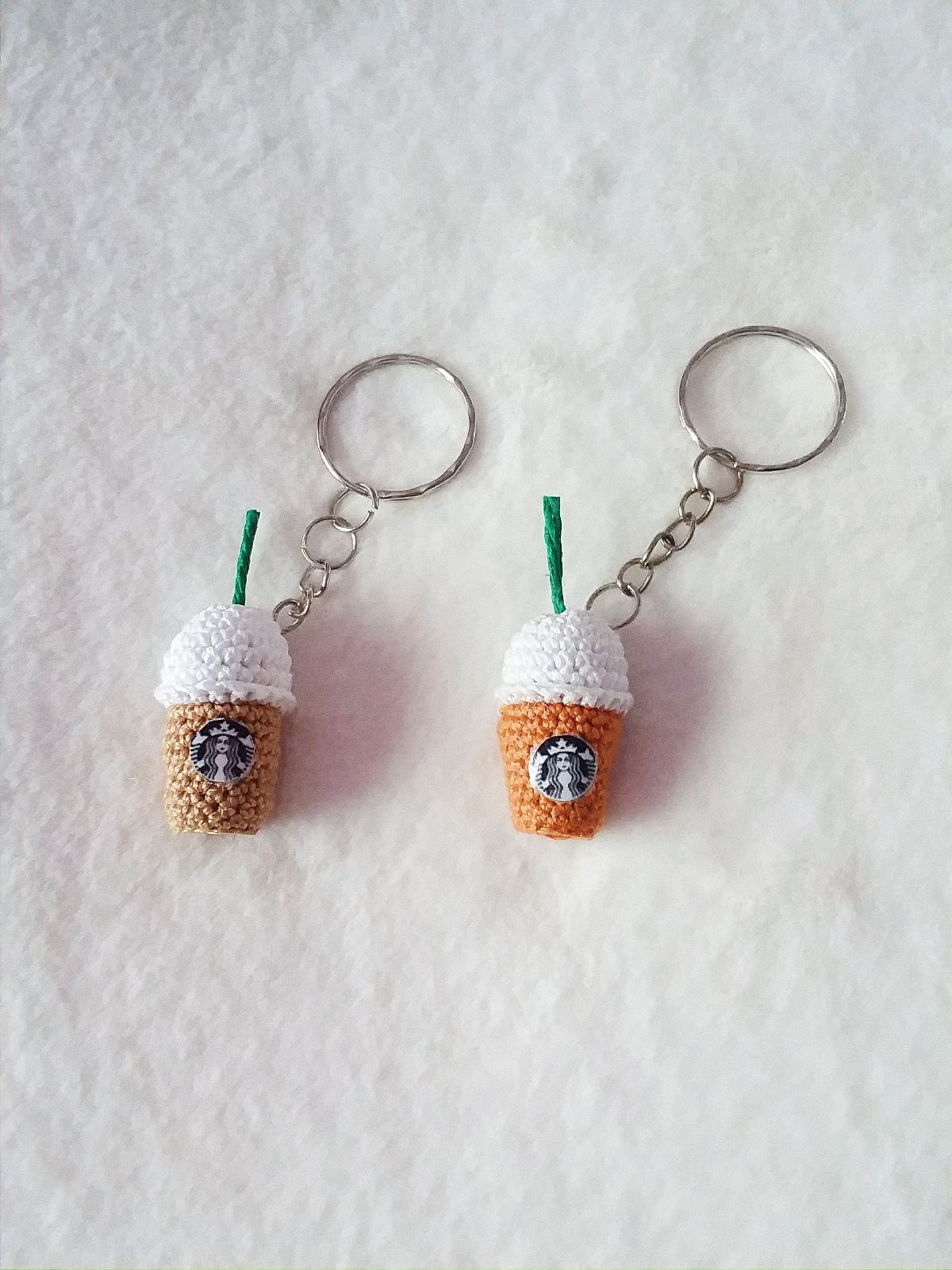 3 Handmade Frap Keychains