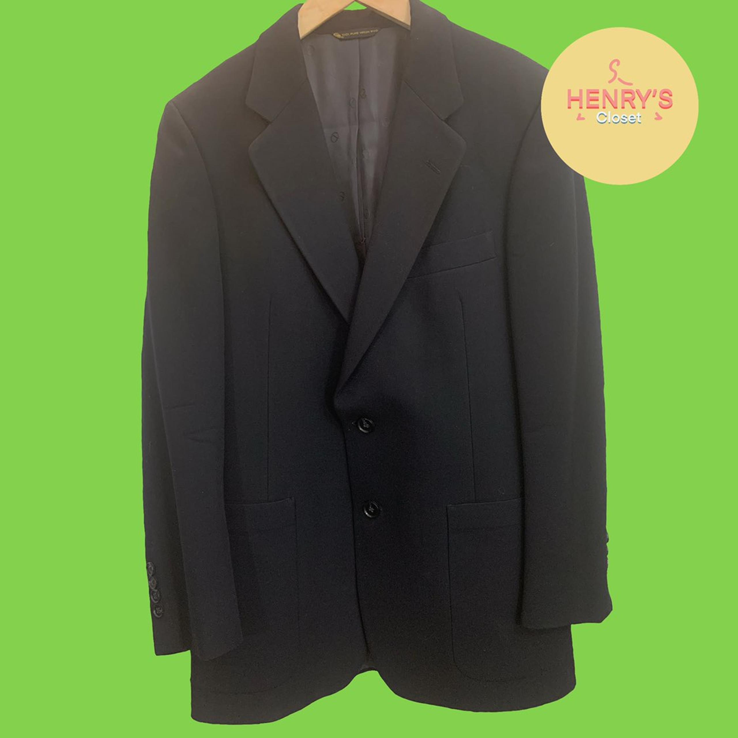 Vintage Christian Dior Men's Navy Suit