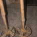Vintage child’s bamboo and leather ski p
