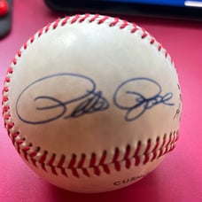 Pete Rose signed baseball 1989