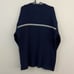 navy blue striped ribbed vintage 90s knit sweater