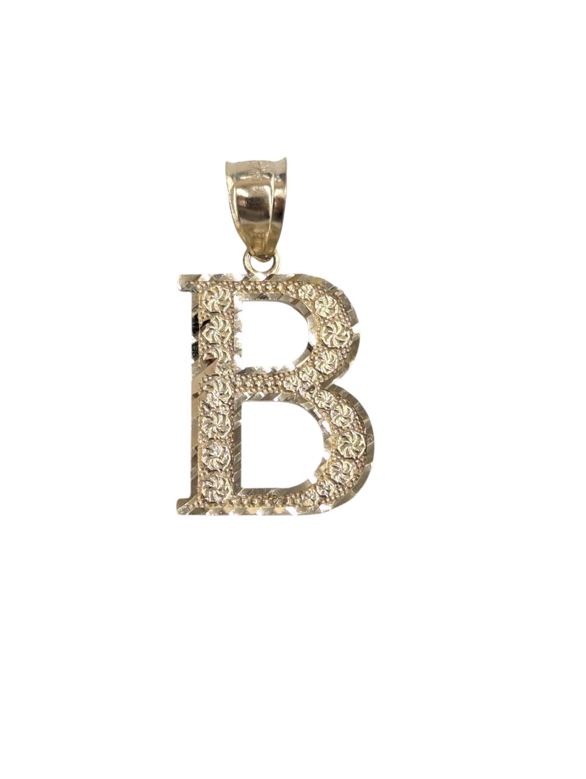 10kt Real Gold Initial B Pendant