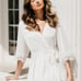 Le Rose CHIARA LACE TRIM BRIDAL ROBE Size XS/S