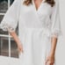 Le Rose CHIARA LACE TRIM BRIDAL ROBE Size XS/S