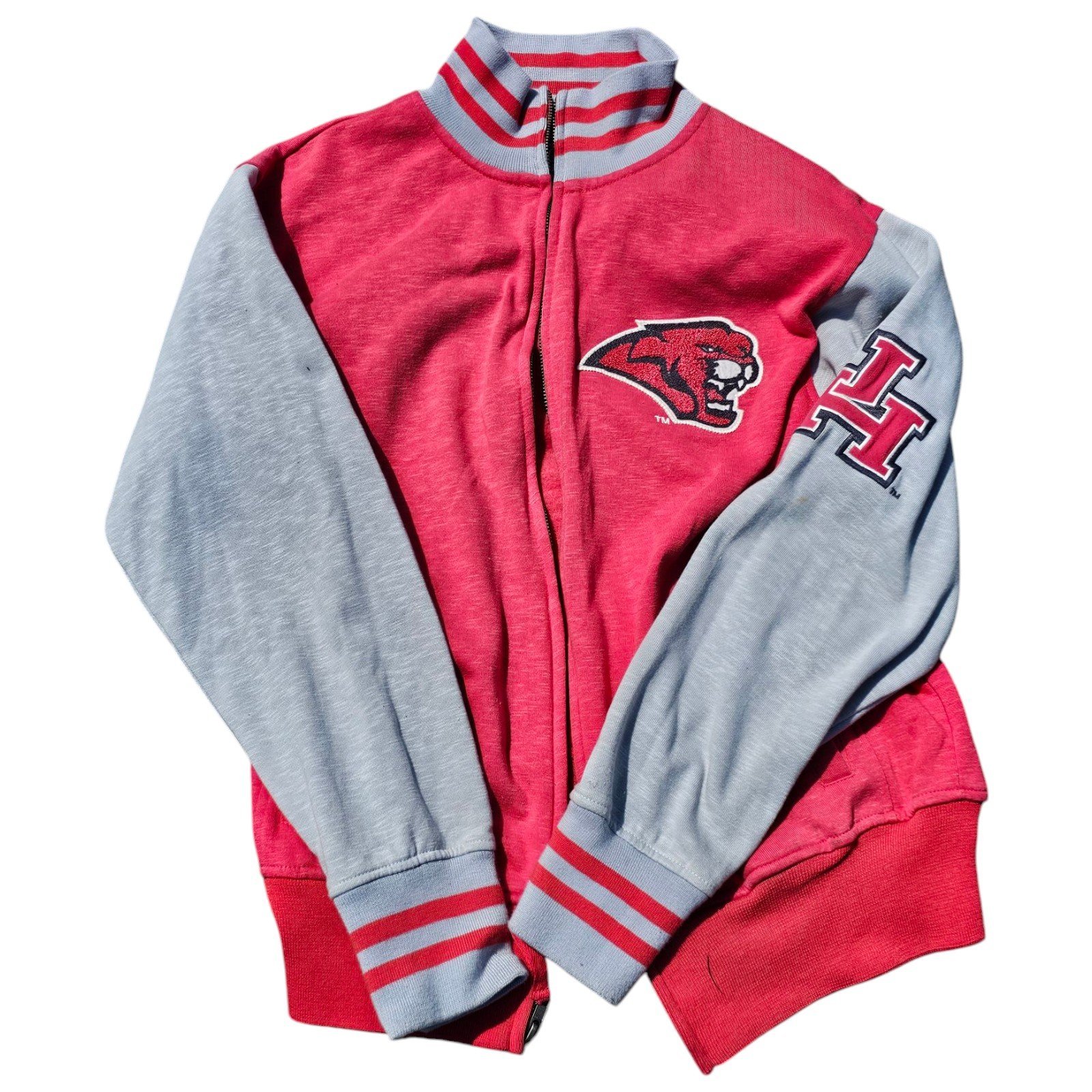 University Of Houston Vintage Collegiate Zipper Sweater Houston Cougars