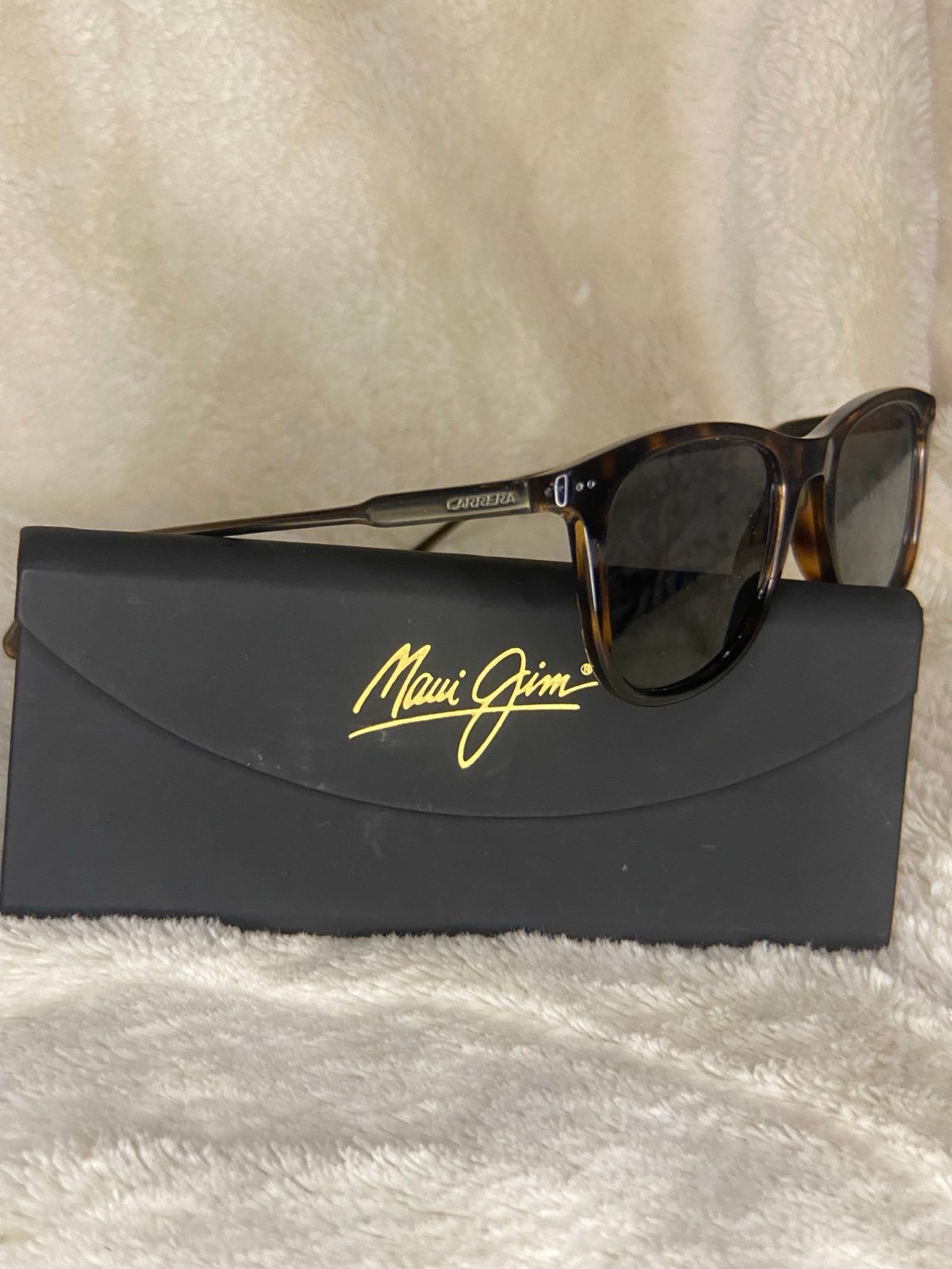 Carrera Polarized Square Men's Sunglasses. 197/S 0WR9 Dark Havana Maui Jim Case