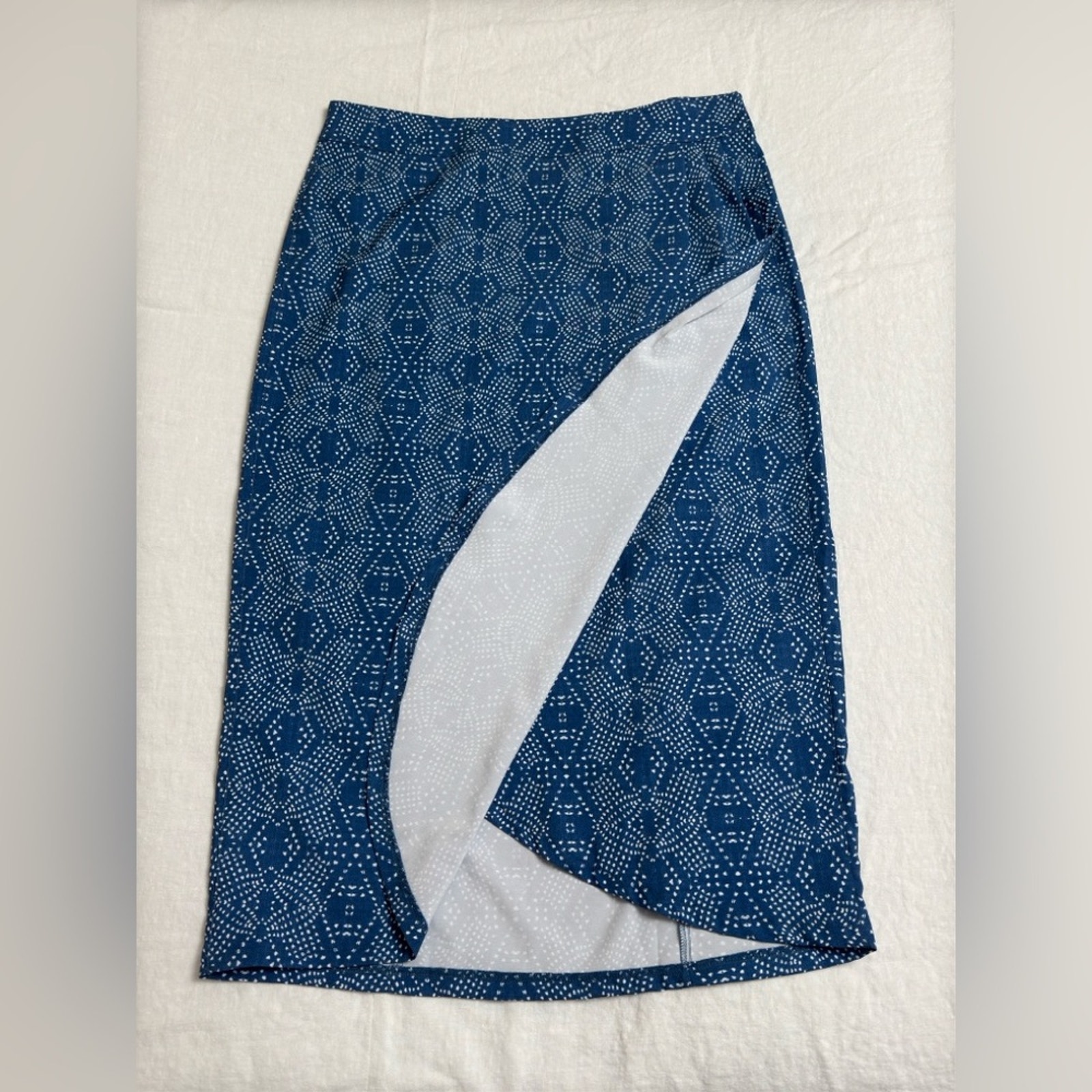 RipSkirt Hawaii Wrap Skirt In Length 4 Size M Blue Boho