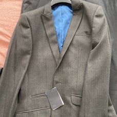 ASOS grey herringbone suit