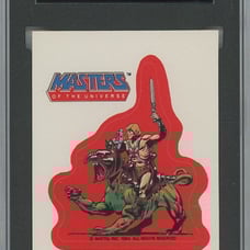 1984 Topps Masters of the Universe He-Man & Battle Cat Sticker Red Back #19 SGC