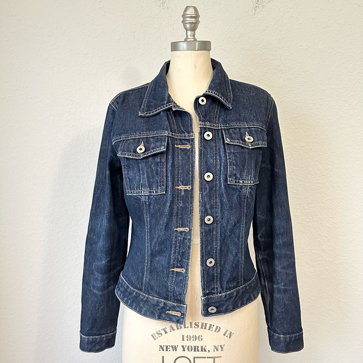 Vintage 90s GUESS Authentic Original Jeans Jacket Size L (Label) USA MADE