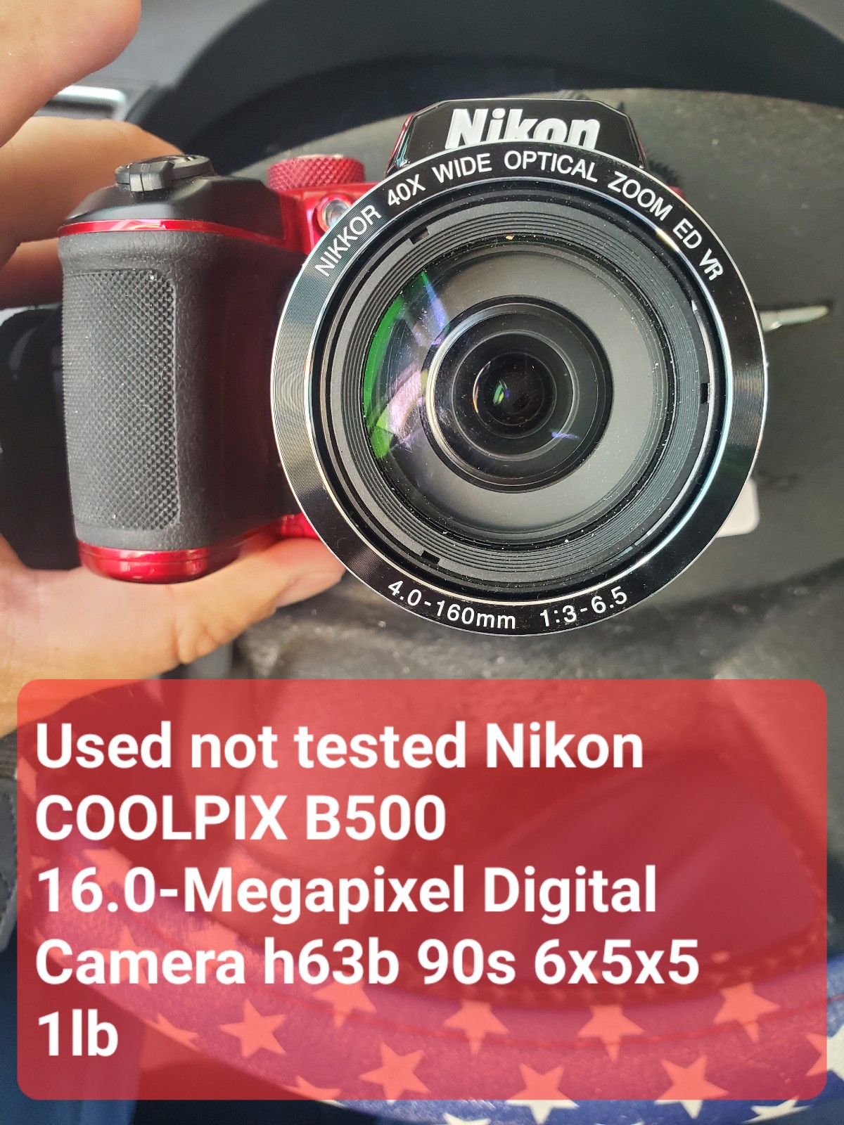 Used not tested Nikon COOLPIX B500 16.0-Megapixel Digital Camera h63b 90s 6x5x5