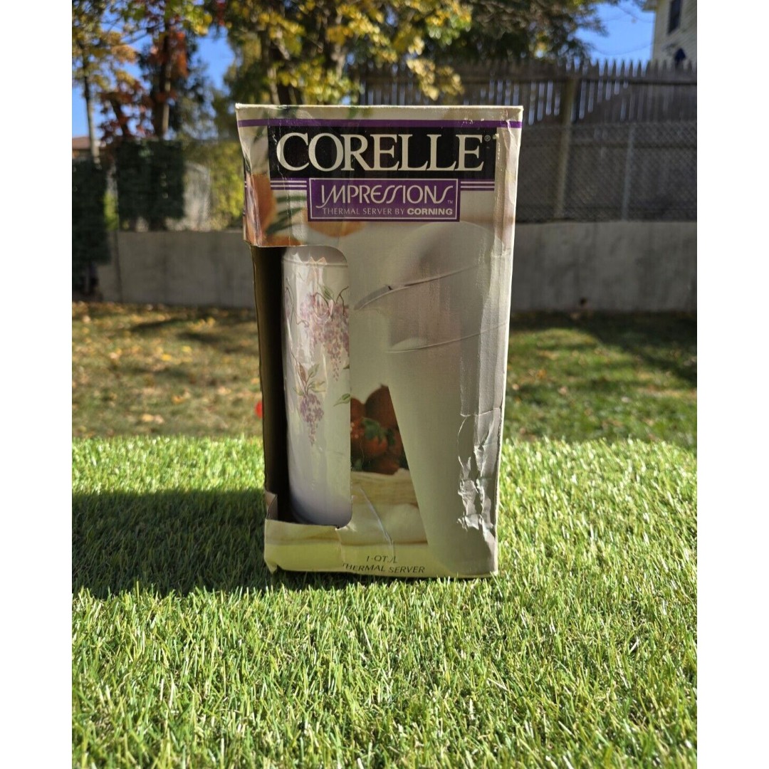 Corning Corelle Impressions WISTERIA Thermal Carafe NEW New In Box Super Rare