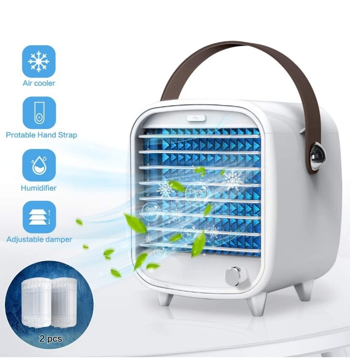SmartDevil Portable Air Conditioner Fan, USB Air Cooler Fan with Night Light.