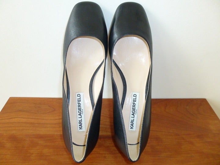 Karl Lagerfeld Paris Charee Leather Pumps Black Size 7