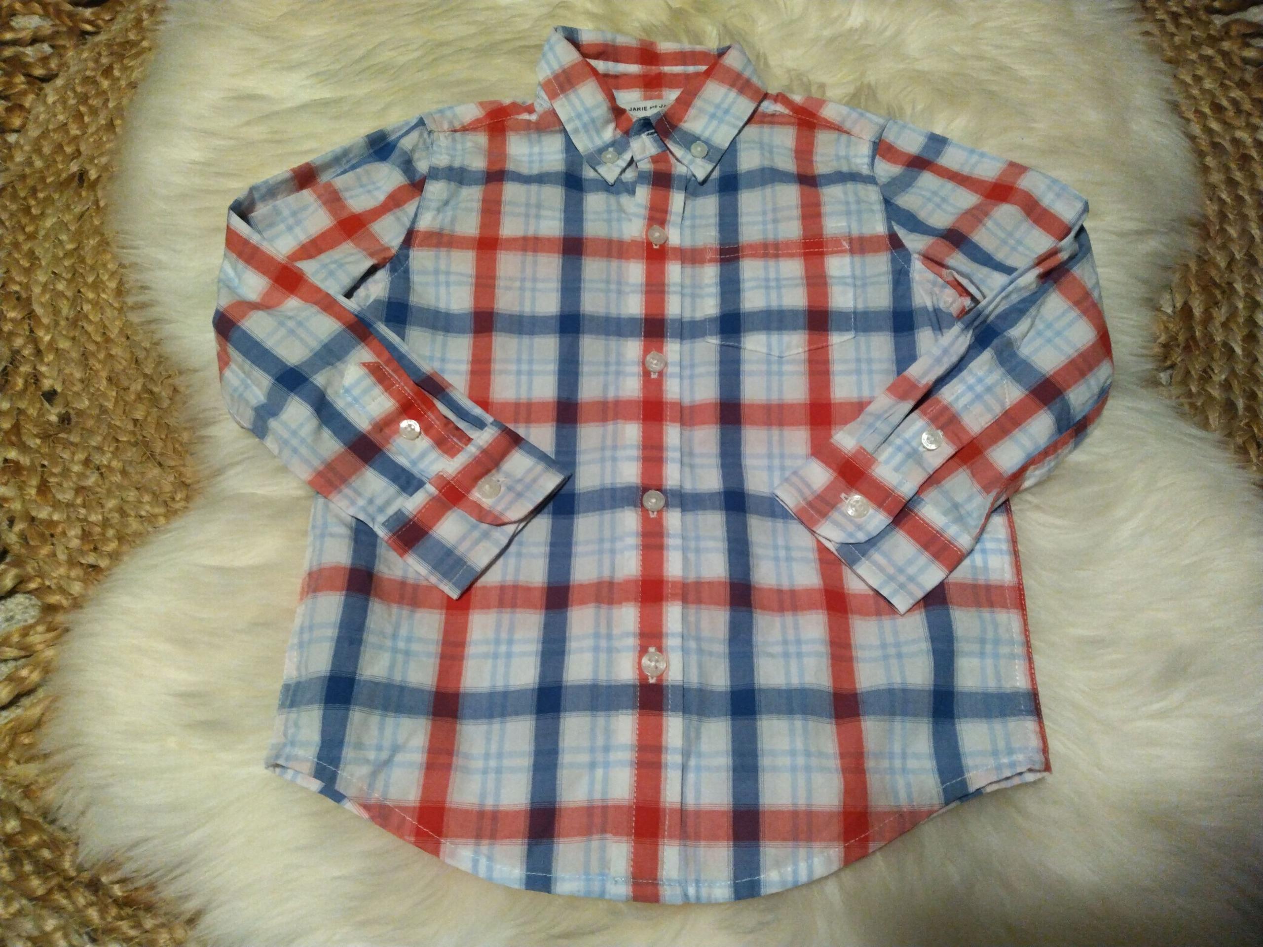 Janie and Jack long sleeve button down shirt Toddler size 2