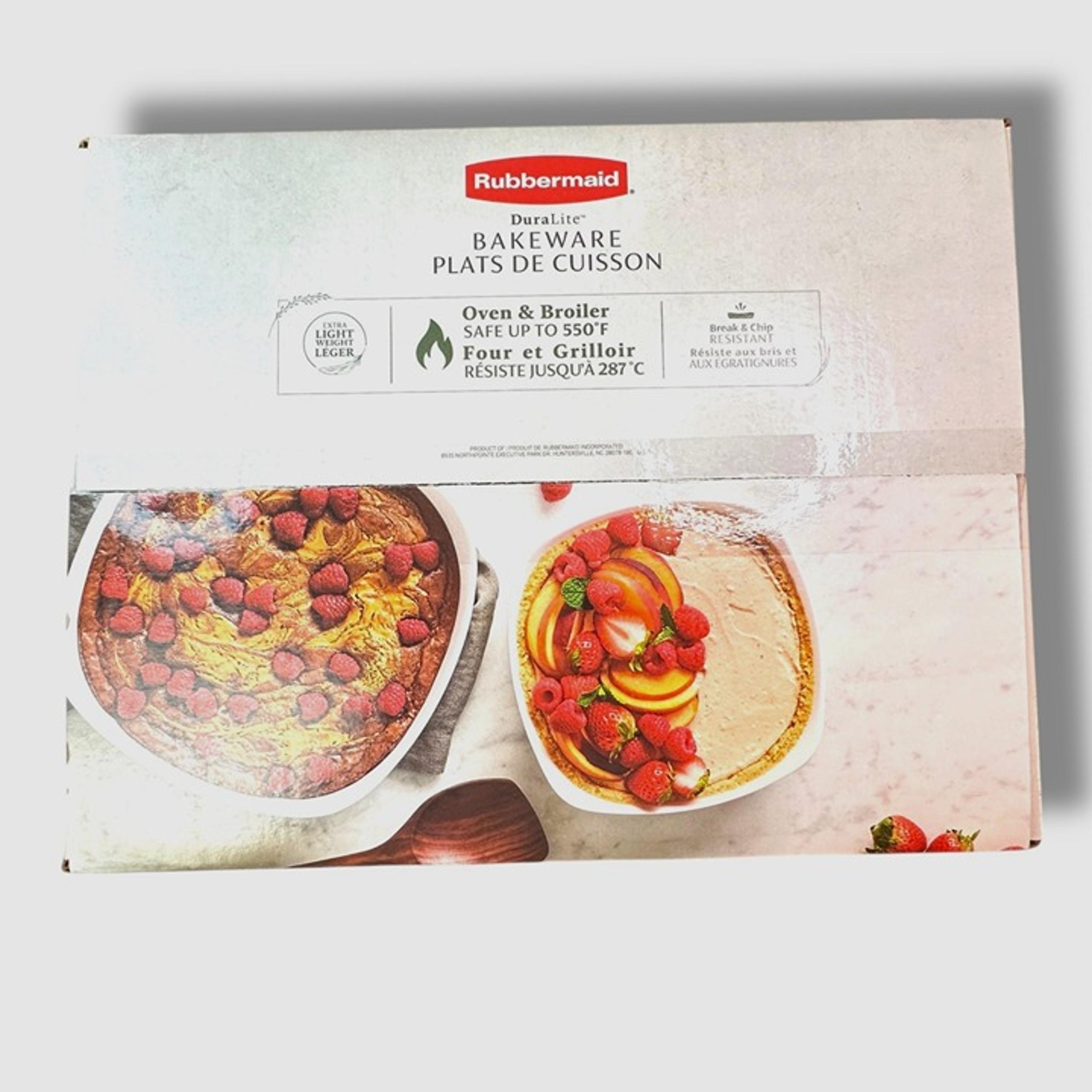 Rubbermaid DuraLite Bakeware Set, Oven & Broiler Safe, Break & Chip Resistant