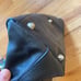 PULICATI Leather Tote Large Multi-Pocket Italy Black Gold-Lined Footed Bag READ