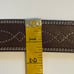 Eddie Bauer Western Embroidered Belt Womens Large Brown Leather Silver Buckle