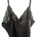 Vtg WonderMaid Black Nylon Full Slip dress Lace Trim Sz 36 UNION MADE tag Sexy