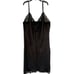 Vtg WonderMaid Black Nylon Full Slip dress Lace Trim Sz 36 UNION MADE tag Sexy