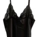 Vtg WonderMaid Black Nylon Full Slip dress Lace Trim Sz 36 UNION MADE tag Sexy