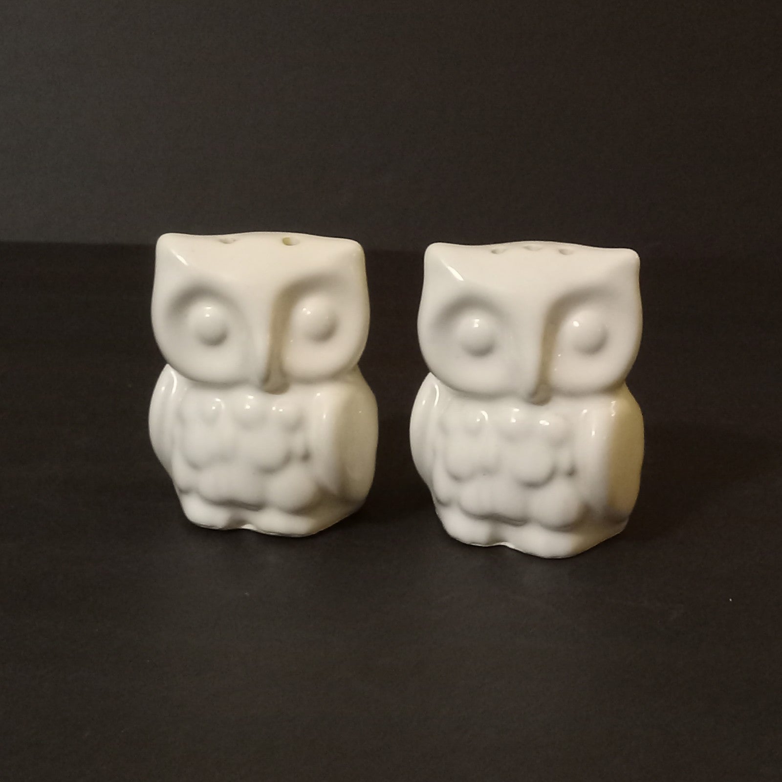 Pfaltzgraff Heritage USA White Owl Salt & Pepper Shakers