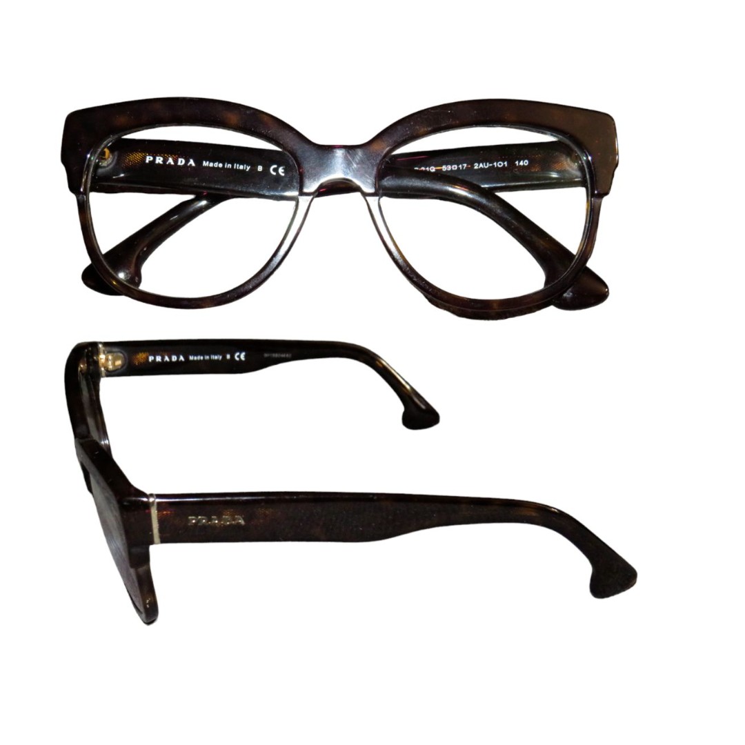Prada Retro Tortoiseshell Eyeglass Frames VPR21Q Made In Italy