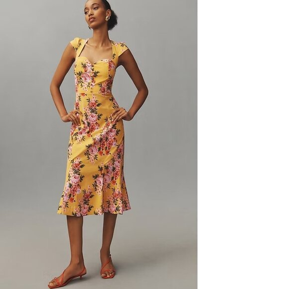 ANTHROPOLOGIE The Cecily Fit & Flare Sweetheart Dress by Maeve size XL new nwt