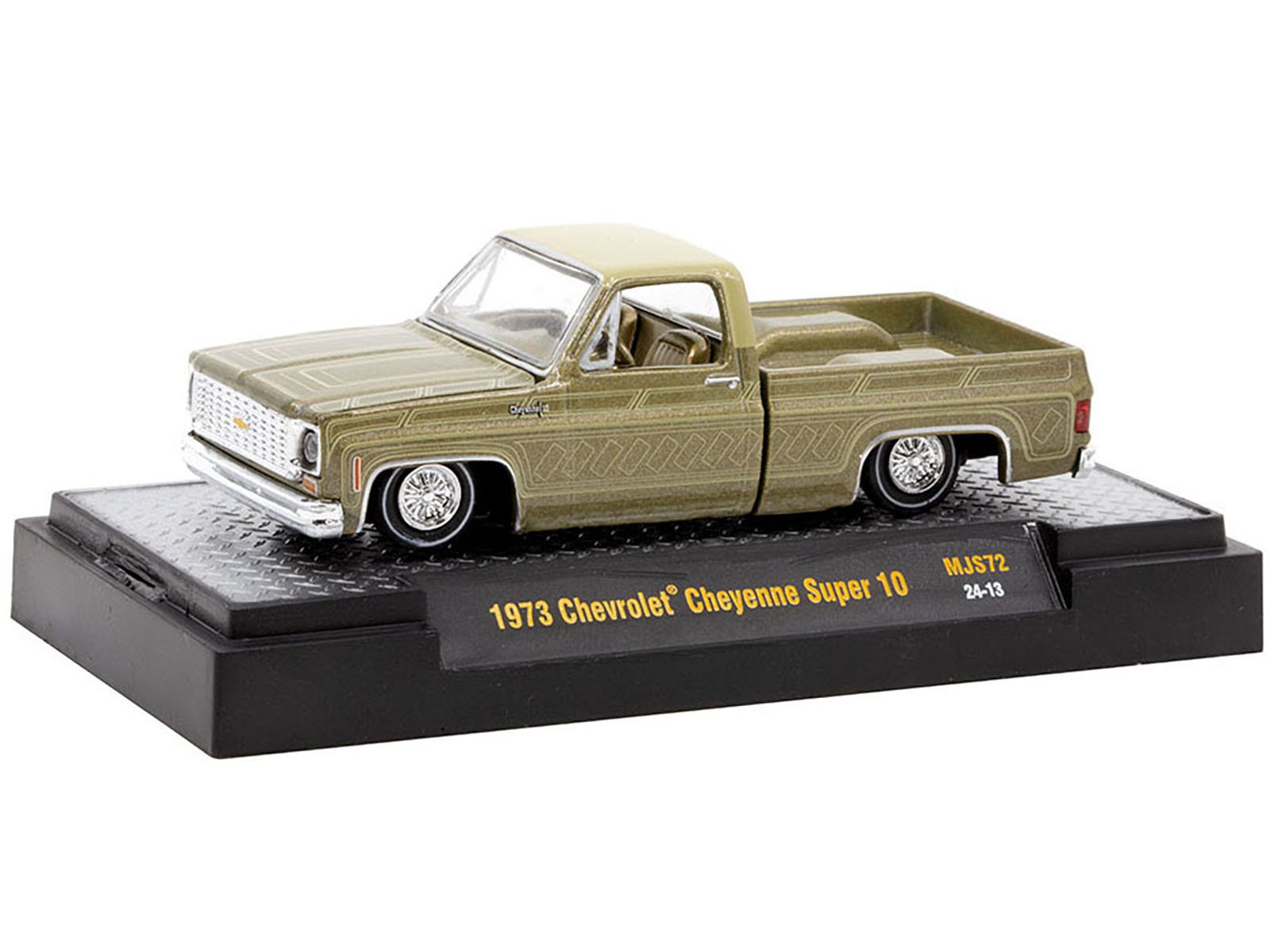 1973 Chevrolet Cheyenne Super 10 Pickup Truck Gold Metallic with Graphics Lowri