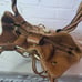 Relic Tan Fabric Double Twist Handle Satchel Shoulder Bag Purse Vegan
