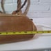 Relic Tan Fabric Double Twist Handle Satchel Shoulder Bag Purse Vegan
