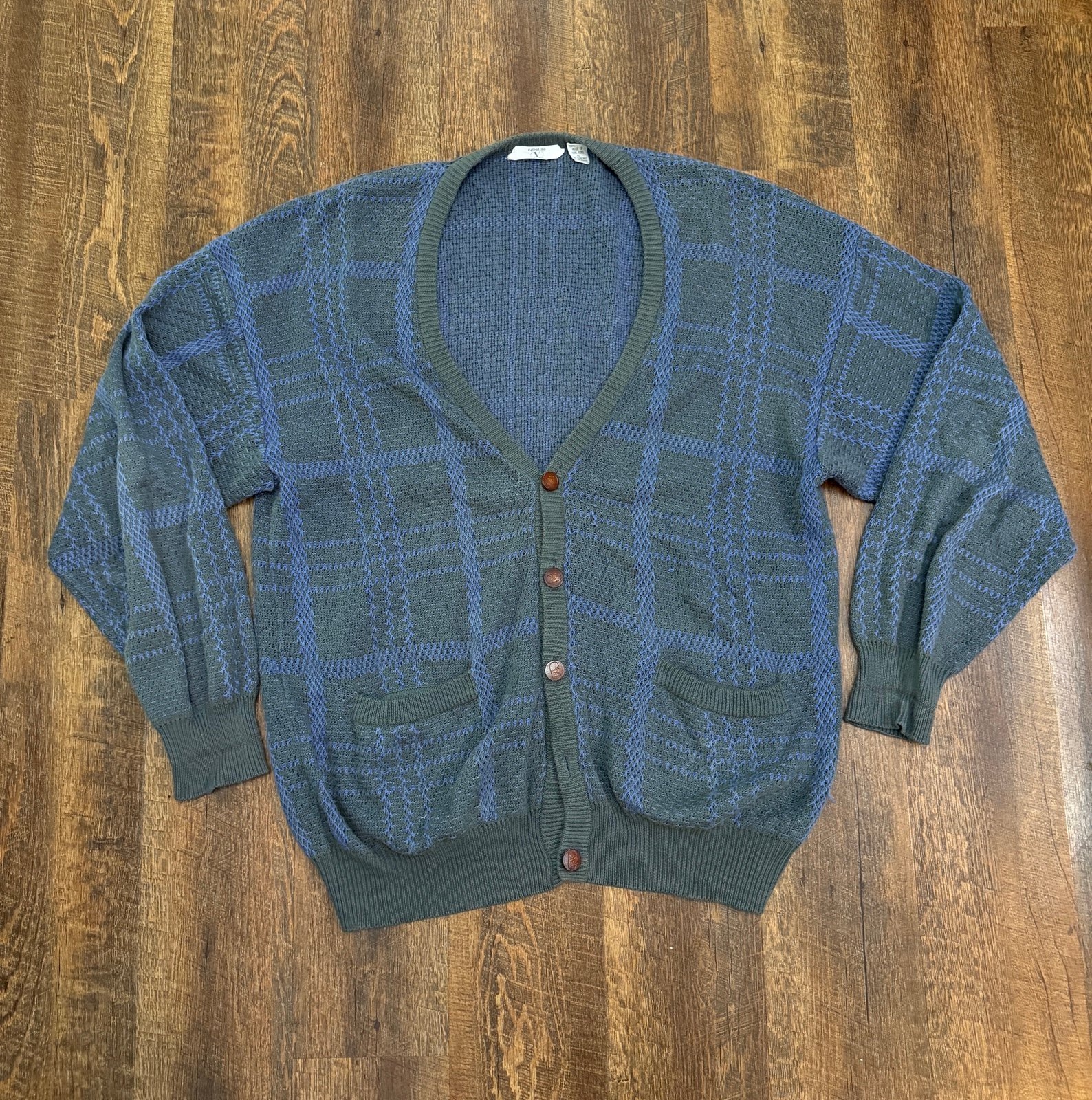 Vintage 90s Valentino Cardigan Sweater Coogi Style