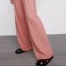 Zara Flowing Wide Leg Trousers in Pink Size Medium