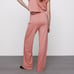 Zara Flowing Wide Leg Trousers in Pink Size Medium