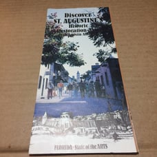 Discover St Augustine Historic Restoration Vtg Travel Brochure