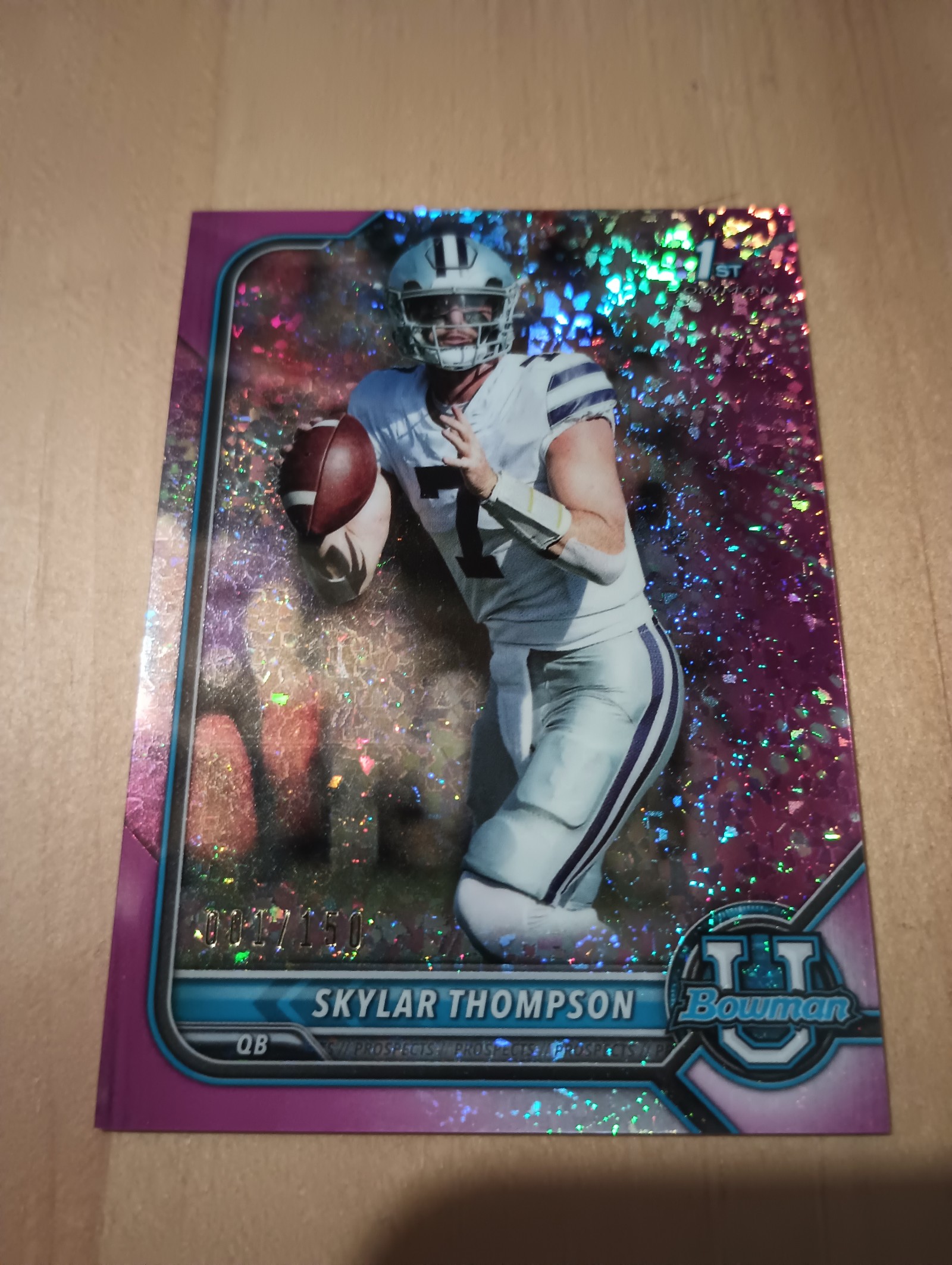 SSP Skylar Thompson Rare 1 of 150 yes 1 Numbered Bowman Pink Shimmer K state