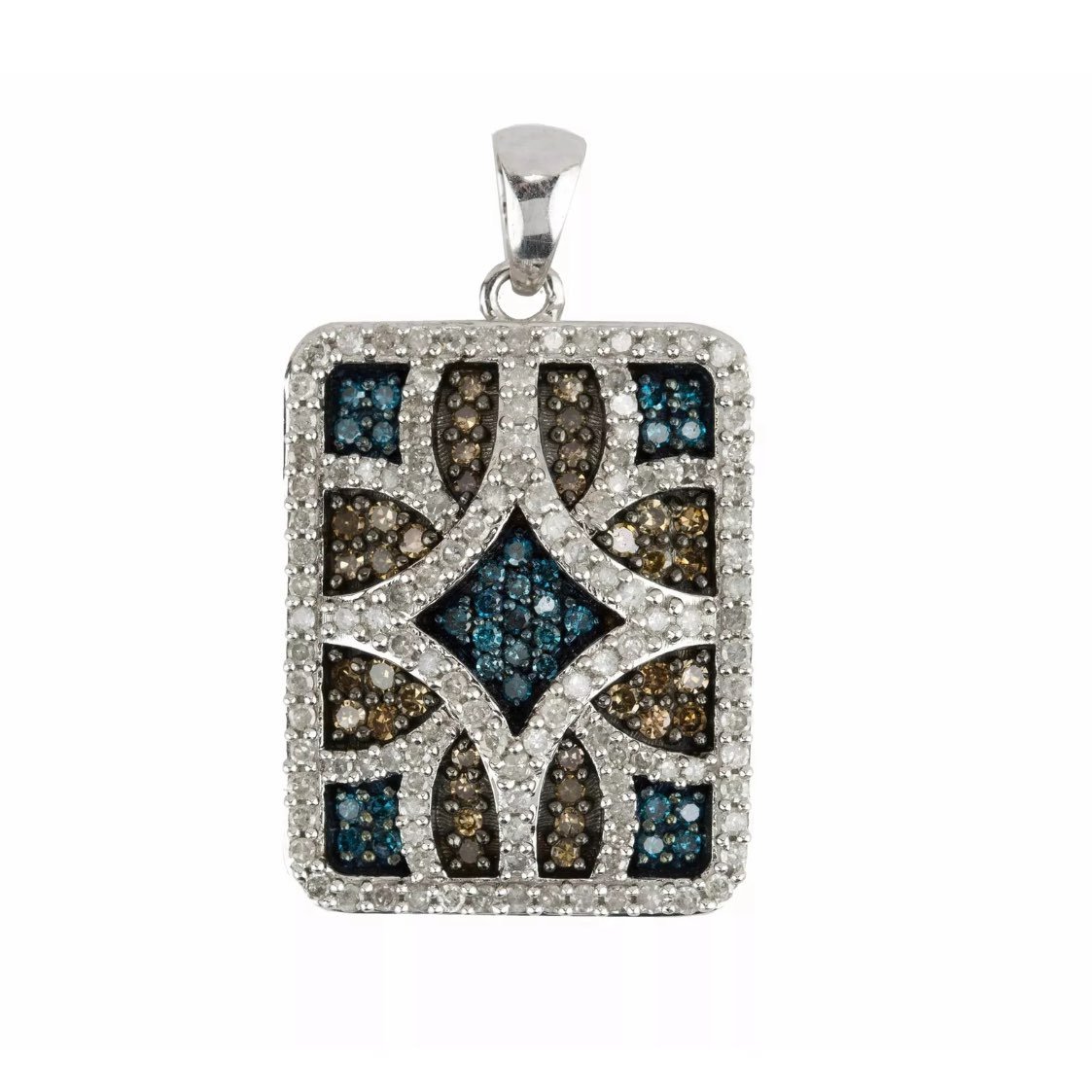 Multi-Color Diamond Patterned Pendant