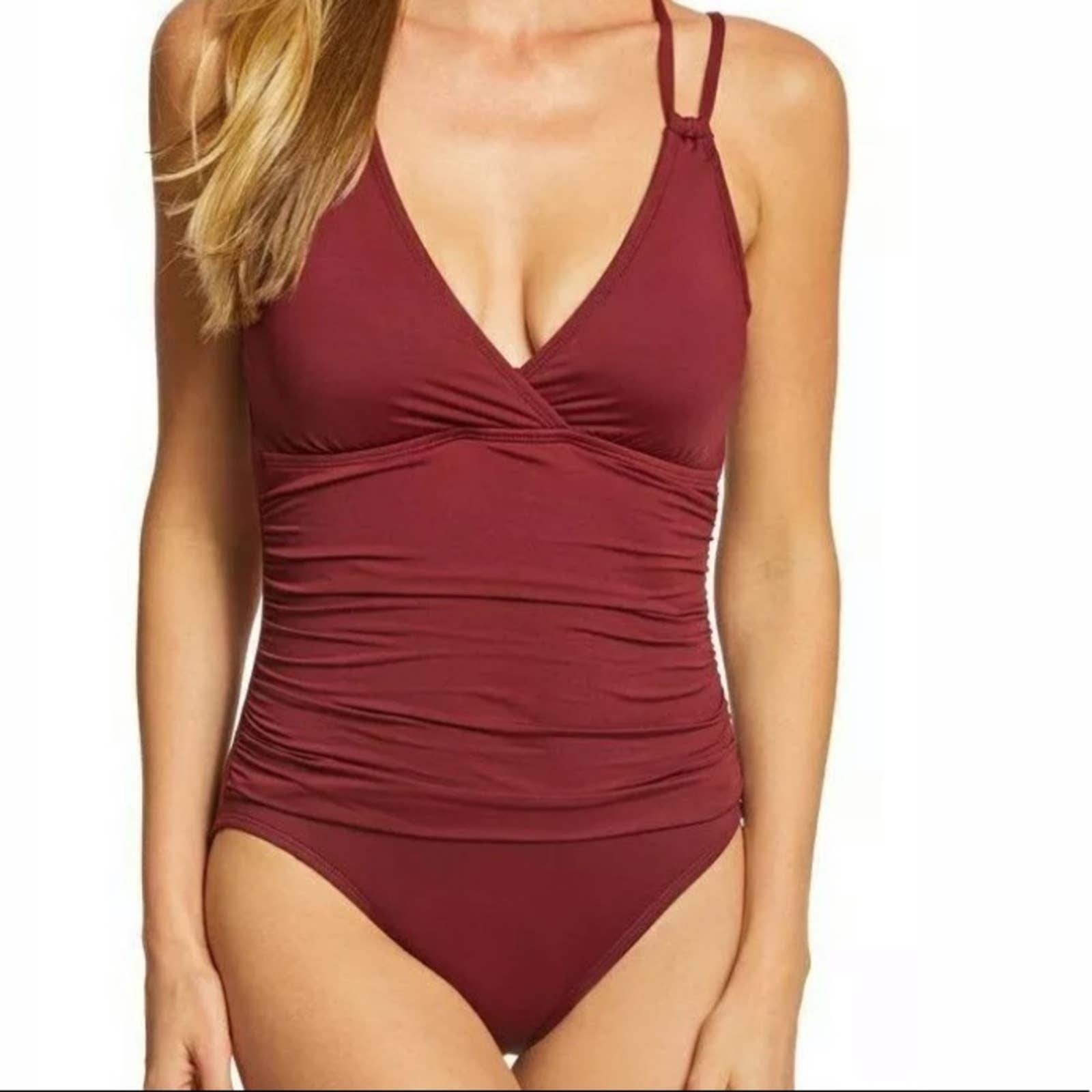 La Blanca Island Goddess Suplice 1 Piece Swimsuit Size 8