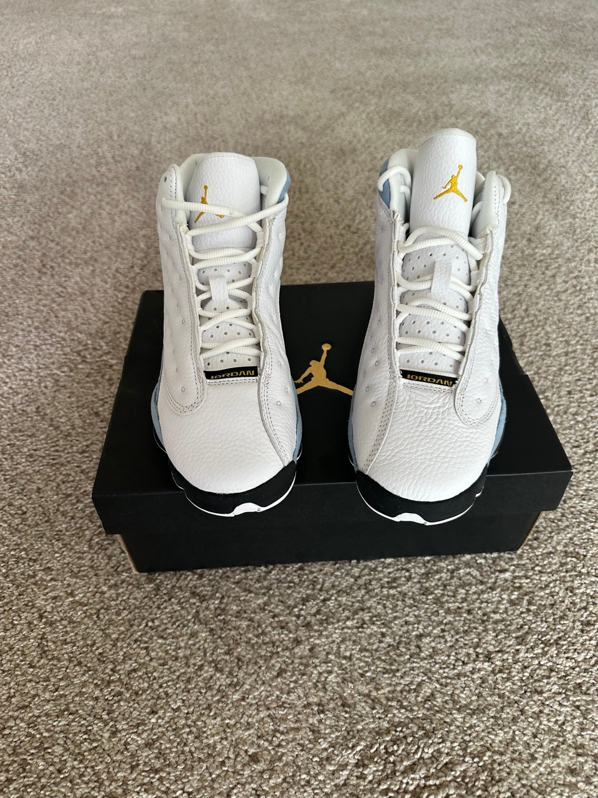 Nike Air Jordan 13 Retro (GS) White Blue Grey Black Size 5