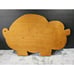 Antique Primitive Handmade in Ohio Chubby Pig Cutting Board 17.25 x 11