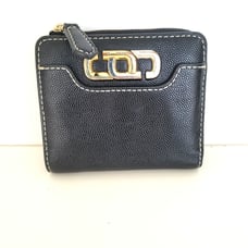 MARC JACOBS Logo J Link Wallet Card Holder 4x4 Small Black Compact