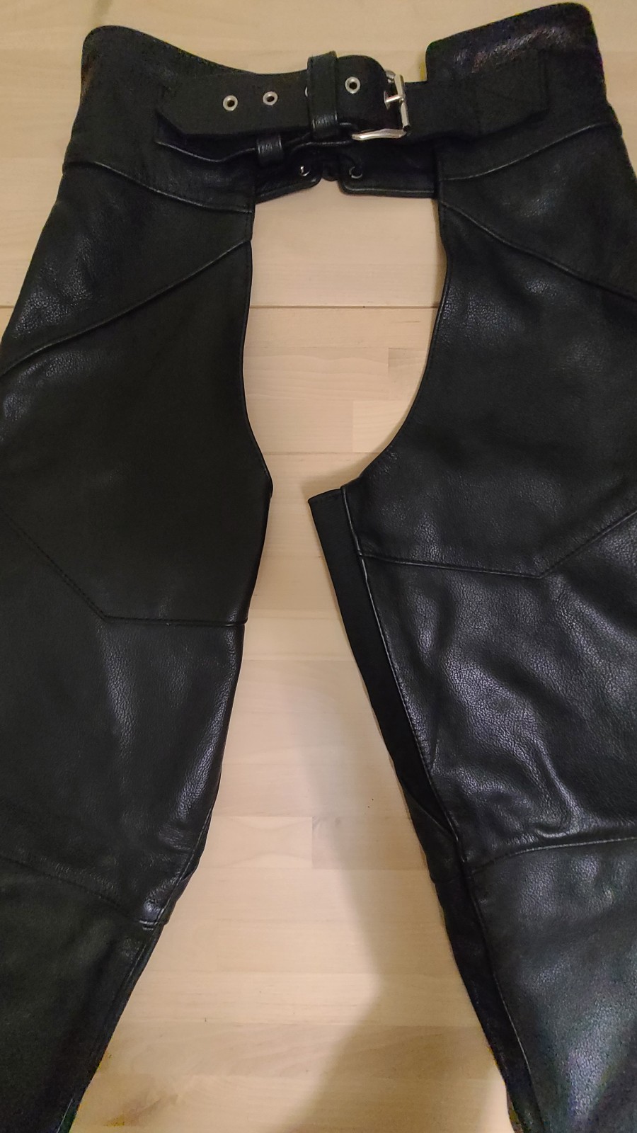 Hillside Black Leather Chaps